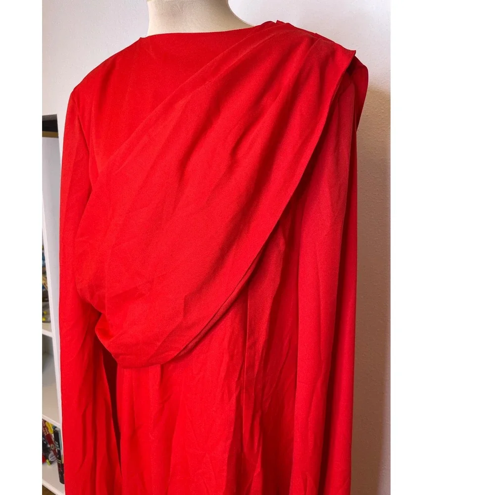Fashion Nova Women Maxi Dress Vienne Draped Chiffon Holiday Glam XL Red